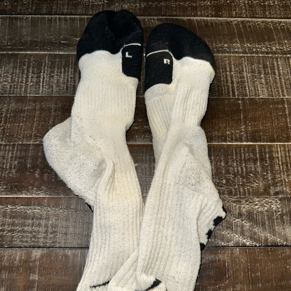 Black and White Nike socks
